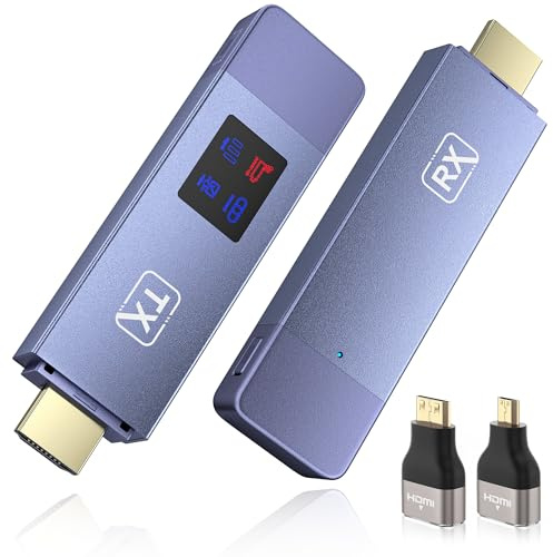 BRAIDOL Wireless HDMI kit Delivers Seamless 4K Video Transmission up to 1080p Output, Featuring Dual-Band 2.4G/5G connectivity & Plug-Play Function for Easy Streaming Between Your Devices & displays.