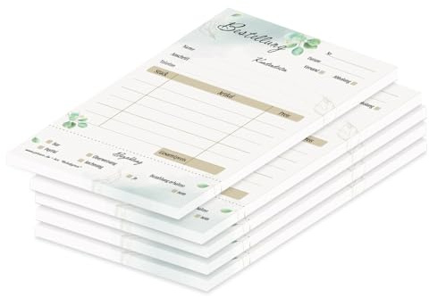 PRICARO Bestellannahmeblock Eukalyptus, A6, 5 Stück