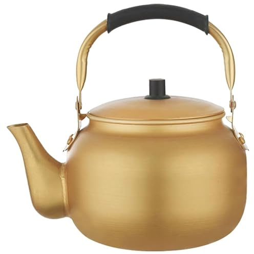 Luxshiny Aluminum Tea Kettle, 1.5L Hob-Top Water Boiler with Heat-Resistant Handle, Fast Boiling Small Teapot for Home Kitchen, Camping, Herbal Tea and Coffee