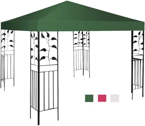 RELAX4LIFE Techo de Repuesto para Cenador 3x3M, Cubierta de Repuesto para Cenador con Buen Ventilación y Protección Solar, Techo de Recambio para Pergolas, Carpas y Pabellón (Verde)