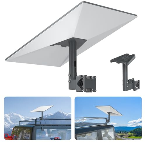 XLTTYWL® 360° Supporto Scala Camper per Starlink Gen 3/4/4X/V2 (20-50mm) | Per Gen 3/4/4X/Mini, Morsetto 20-50mm, Senza Fori, 90kg, Rotazione 360°, Antiruggine, Ideale per Camper, Fuoristrada & Barca