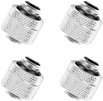 VOANZO 4 connettori per Raffreddamento ad Acqua per PC con Filettatura G1/4, ugello per Raffreddamento ad Acqua per PC, Raccordo a Compressione