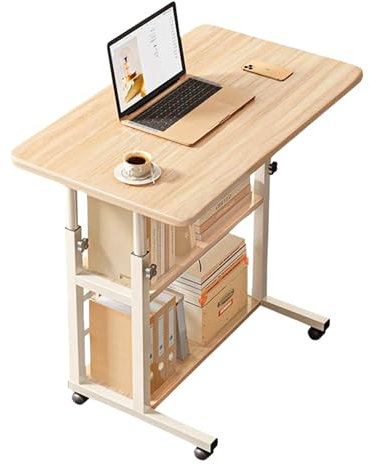 MAGIC SELECT. Mesa de Oficina para Ordenador. Escritorio de Cama para Habitación o Estudio. Tablón de Aglomerado y Melamina de Madera y Acero para Hogar. Mesa Escritorio para PC (60x40x85cm)