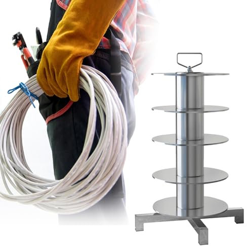 wire reel rack Cable Reel Systems Vertical Cable Caddy, 24'' High Industrial Wire Spool Holder Storage Rack for Electrical Industrial & Retail Use, Wire/Reel Dispenser