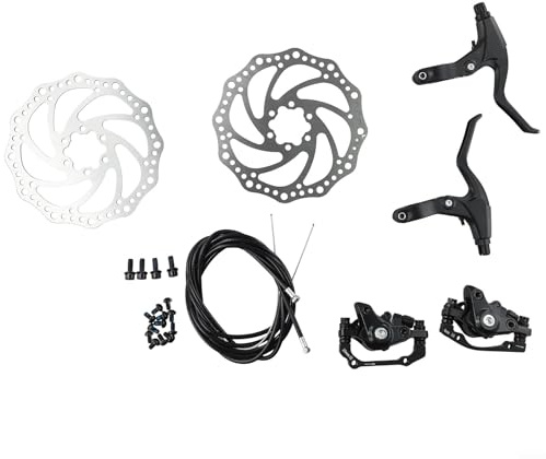 Eawfgtuw Scheibenbremsen für Mountainbiking, inklusive Komponenten vorne und hinten mit 160 mm Rotoren, Fahrrad-Scheibenbremssättel mit 6-Loch-Scheibe, 160 mm Bremse