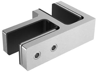 Innbee Glasverbinder Glashalter Edelstahl Ecke 90 Grad V4A für Glas 16,76-21,52 mm Geländer Glasplatte Verbindung Halter Glashalterung Pfosten Glasgeländer Scheibenhalterung Silber