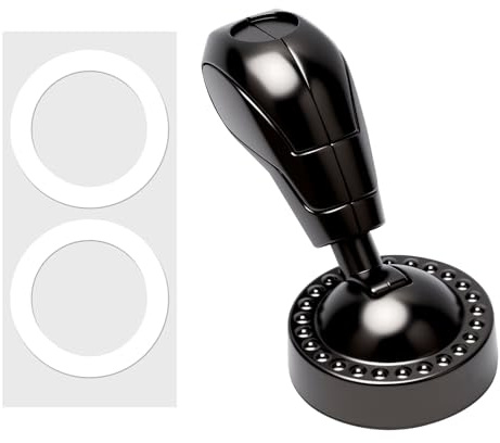 Arranque Automático con Joystick de Metal Gunmetal, Palanca de Arranque Start Stop Universal para Coche, Instalación Fácil con Adhesivo, Accesorio Elegante para Interior de Automóvil