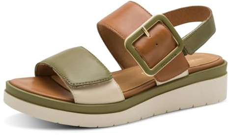 Tamaris Comfort dam kil/platt sand multijusterbar kilsandaler, SAGE Comb, 41 EU