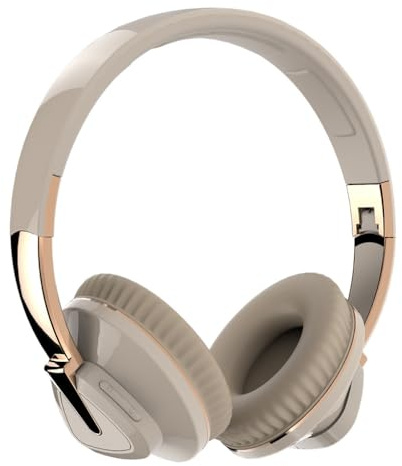 Zambuph Auriculares inalámbricos Auriculares con cancelación de Ruido compatibles con Bluetooth Dual Core con micrófono Tipo C para teléfono, Caqui