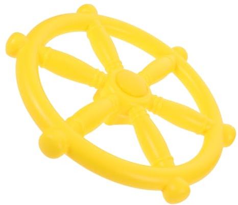 Gogogmee Pirate Ship Steering Wheel for Weather-resistant Plastic Playground Accessory with Rounded Edges Interactive Playhouse Attachment for Treehouse Swing Set and Climbing Frame