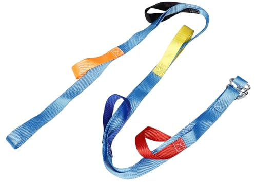 LALADEFIEE Scala di Corda Sospesa per Esterni 2 Metri 6 Gradini, Corda da Arrampicata per Resistente Colorato, Accessorio per Gioco All’Aperto e Sviluppo Motorio