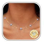 Finrezio Kette Silber 925 Damen Halskette Gold Silber mit Zirkonia Schmuck | Halskette Damen Gold/Silber Ketten 14K Goldkette Choker Kette Halskette Gold/Silber Geschenke Ketten für Frauen