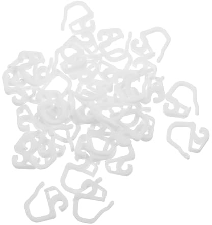 SUPVOX Set de 36 Ganchos de plástico Blanco para Colgar Cortinas y Drapes, versátil, fácil de Instalar, Habitaciones Infantiles y Sala
