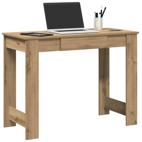 Ordellia Schreibtisch Artisan-Eiche Holzwerkstoff 100x45x75 cm mit Stauraum und geräumiger Arbeitsfläche für Büro, Homeoffice, Arbeitszimmer, ergonomisch und platzsparend