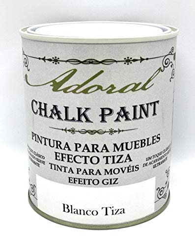 Adoral - Pintura Chalk Paint Pintura A La Tiza Decoración Muebles (Blanco Tiza) 750 ml