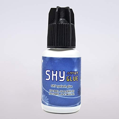 SKY Glue/Adhesive for Semi Permanent Eyelash Extensions Glue - Super Plus Type 5ml bottles Medical Grade STRONGEST BOND - Holds for 6-8 weeks and 1-3 second dry time