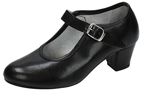 MADE IN SPAIN 15 Zapato DE SEVILLANAS NIÑA Zapatos TACÓN Negro