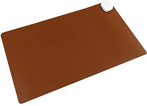 PrimeMatik - Heizteppich Thermisches Heizmatte Beheizter Teppich Pad-Schreibtisch 60x36cm 85W braun