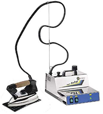 Battistella Vaporbaby Inox Station de repassage pour chaudière à vapeur avec bouilloire en acier inoxydable et semelle en fer et téflon 1,4 l