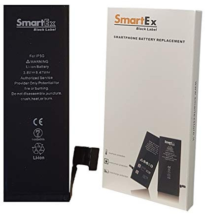 Smartex® Black Label Battery compatible with iPhone 5-1440 mAh | 2 Years Guarantee