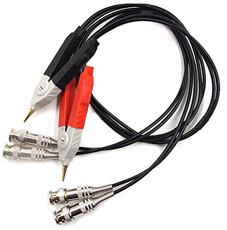 Chiloskit LCR Metro Prova Cavi Piombo a coccodrillo Clip Metro Cavo Prova Sonda Set Terminale Kelvin Sonde Fili con 4 BNC