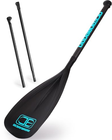 OCEANBROAD SUP Paddle Board Paddle 3 Pieces Adjustable Carbon Shaft Stand up Paddle with Bag
