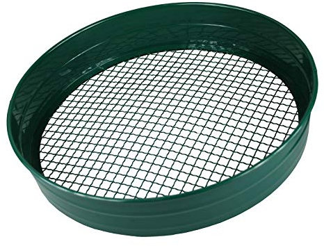simpaoutdoor Steel Garden Riddle Sieve 1/2 12mm Mesh 70mm Deep