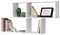 Mensola da Parete con 4 Scomparti a Cubo/Rettangolo 100 x 19,5 x 53 cm Scaffale Pensile con Ripiani Portaoggetti Libreria - Bianco