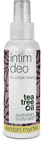 Intim Deo Geruchsblock | Teebaumöl + Lemon Myrtle | 100% vegan Intim Deo gegen unangenehmer Geruch und Irritation im Intimbereich, 100 ml