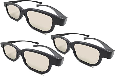 Gafas 3D Reald, Gafas 3D pasivas polarizadas Circulares no Intermitentes para Cine en Formato Reald/películas de TV en 3D polarizadas pasivas - Gafas 3D compatibles con TV y Cine en 3D 3 Packs