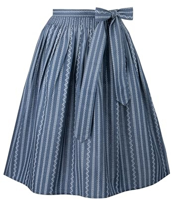 Stockerpoint Damen Claire Midi Dirndlschürze, rauchblau, 34-38