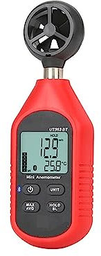 DELURA Anemometro Mini anemometro Digitale Bluetooth misuratore del Vento del Tester della velocità del Vento Digitale Portatile Facile da Usare