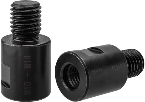 Bestgle m10 außengewinde adapter auf m14 innengewinde winkelschleifer verlängerung verbindungsstange 2 stück m14 gewinde für poliermaschine auto polierer polieren pads auto care zubehör