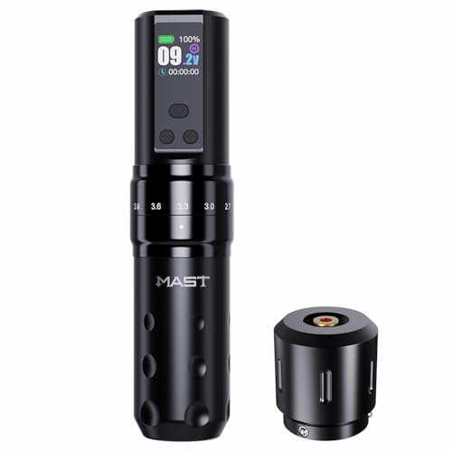 Mast Fold2 Pro Kabellose Tattoo Maschine Pen Rotary Tätowiermaschine Tattoo Gun 7 Strokes Length 2000mAh Batterie Powerful Motor by Mcore Smart Display Screen für Pro Artists (WQP-075-10)