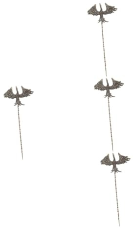PRETYZOOM 4 Pièces Aiguille à thé Phoenix en Laiton Outil Pince à Cheveux Accessoires de Fermoir à Cheveux approvisionnement en thé Ancien Service à thé Chine Chiot
