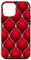 iPhone 12 mini Red Ombre Quilted Bling Case