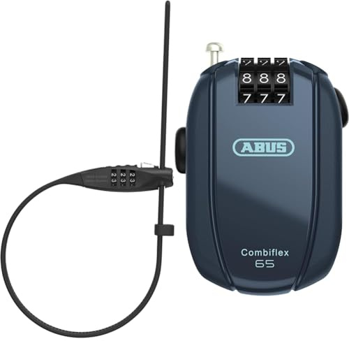 ABUS Kabelschloss Combiflex TravelGuard – Schloss zur Sicherung von Helm & Kabelschloss Combiflex – Schloss zur Sicherung von Skiern, Helm, Kinderwagen und Gepäck