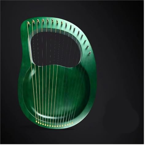 harfe instrument Holz Mahagoni Leier Harfe Mit Tuning-Tool Für Anfänger Musical Instrument 16 Saiten Saiten(Green)