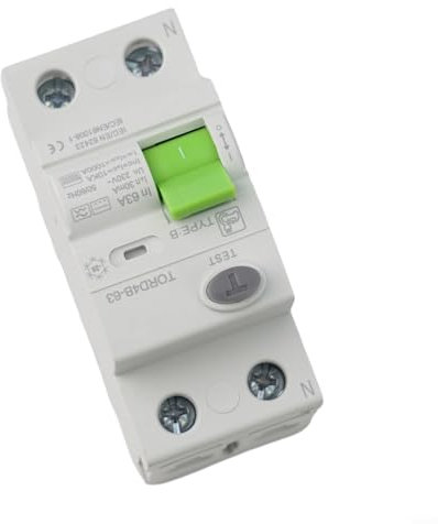 Disyuntor de circuito tipo B fiable de alta intensidad 2P 63A 30mA para seguridad eléctrica