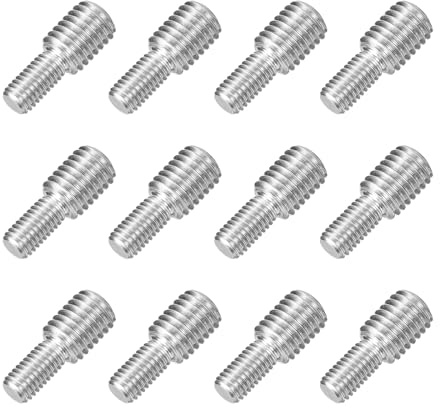 QUARKZMAN 12 Pièces Vis de Réduction à Double Tête, M8 x 15mm à M12 x 15mm Boulons Filetés à Double Extrémité en Acier Inoxydable 304 pour Fixation d'assemblage de Machines de Meubles