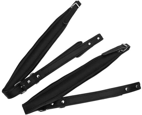 Hxhsgmeh Akkordeongurt, Gepolsterter Bassakkordeon, Schultergurte Aus PU-Leder, Verstellbarer Gürtel für 16–120 Bassakkordeon, Schwarz, Einfach zu Bedienen