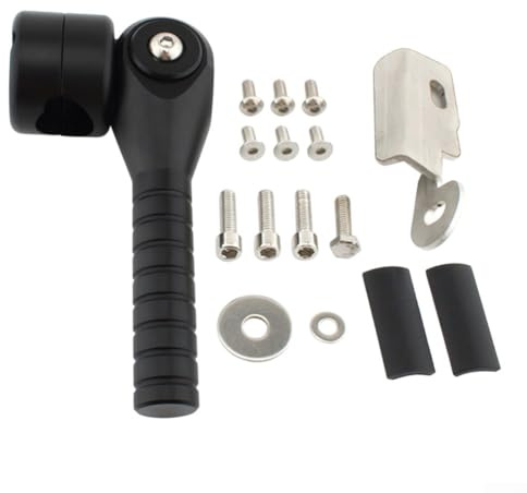 HOHOVYVY Motorcycle Lifting Aid Handle for BMW R1200GS Aluminium CNC Milled Adjustable Non-Slip (Black)