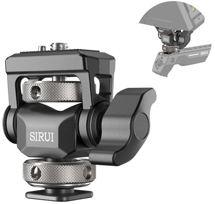 Sirui Camera Monitor Mount with Cold Shoe Base, 360°Swivel and 180°Tilt Adjustable Field Monitor Holder for 5 and 7 Monitor, Adjustable Tension, AM-MT01