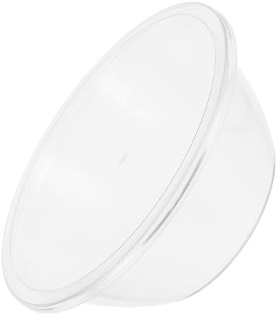 BESTYASH Bol Grand Format avec Couvercle Mélangeur en Plastique, Profond | Transparence, Antiadhésif, Nettoyage Facile, pour Pâte et Salade, Usage Polyvalent
