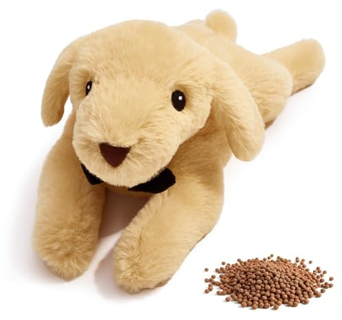 Dreamegg Microwavable Puppy Plush Heating Pad, Heat Pad for Pain & Stress Relief, Heatable Stuffed Animal with Ceramic Bead Filling, Washable Cover, Safe & Comforting Gift for Women & Kids