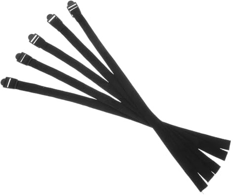 ibasenice Dragonne de Bâton de Ski en Tissu Noir Lot de 5 Pièces Sangle Pratique pour Sports de Plein Air Adaptée aux Bâtons de Ski et Alpenstocks