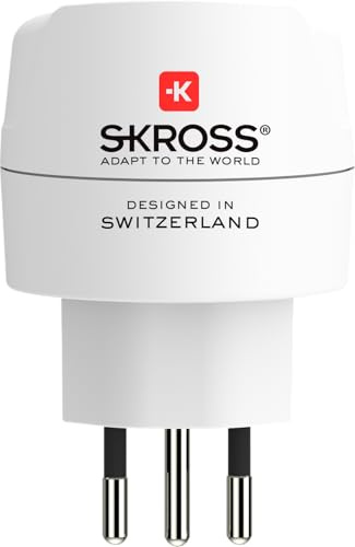 SKROSS Travel Adaptor Europe Switzerland Italy Brazil + 12 Other Countries