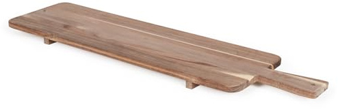 Planche apéritive en Acacia FSC, LIVOO MES151-75 * 19,5 cm, pieds en bois, ideale pour présenter apéritif