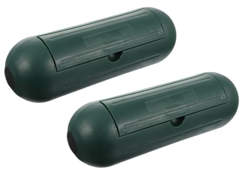 GLEAVI Cache-câble Extérieur Étanche en Plastique Vert 2pcs pour Protection Prise et Rallonge Électrique Usage Extérieur Résistant la Neige