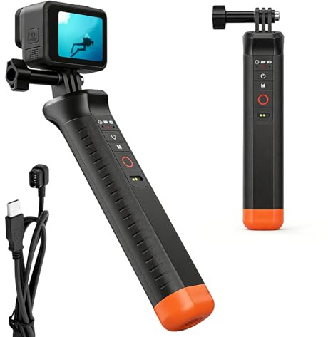 Perche Selfie Flottante Poignée Étanche, Monopode Étanche avec Télécommande Bluetooth, Selfie Stick Flottant pour Caméra sous-Marine, Compatible GoPro Hero 13/12/11/10/9